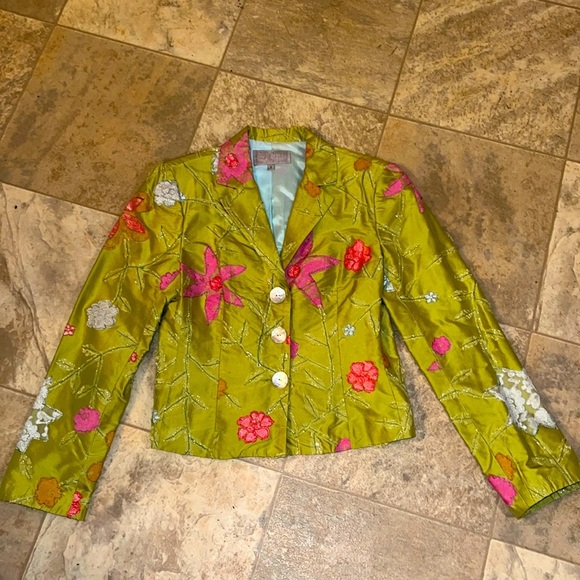 enil rutenberg Jackets & Blazers - Enil Rutenberg collection jacket blazer size small 100% silk